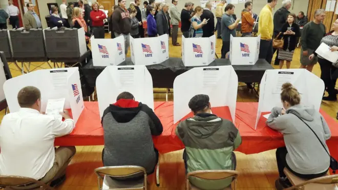 Pemilih di 50 negara bagian Amerika Serikat memberikan suara untuk memilih presiden pengganti Obama.