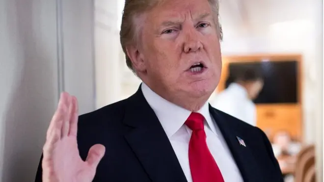 ټرمپ وايي، داسې کوم پلان نه لري چې اروپايي شرکتونه د پر ایران له لګول شويو بندیزونو معاف کړي.