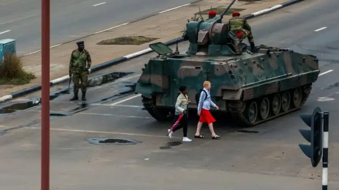 Troops are patrolling Harare