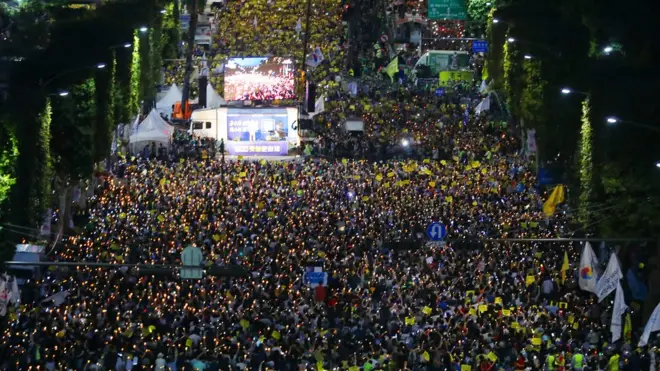 지난 28일 서울 서초동에서 열린 '검찰 개혁 촛불 문화제'