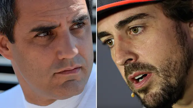 Juan Pablo Montoya y Fernando Alonso compiten por uno de los hitos más difíciles del automovilismo.