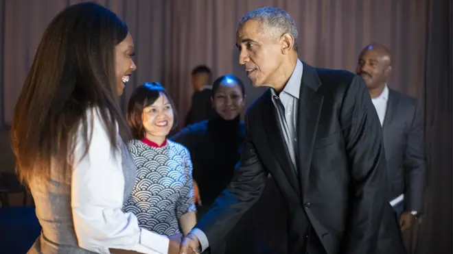 Chị Hoàng Minh Hồng trong lần thứ hai gặp cựu Tổng thống Obama