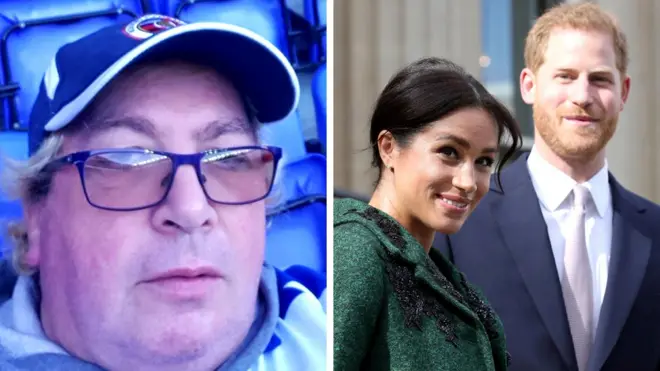 هاري وميغان يمينا، وكيفن كيلي يسارا