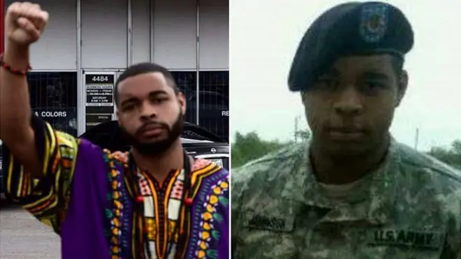 Images from the Facebook page of Micah Johnson