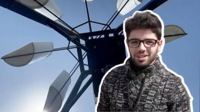 ලෙබනනයේ නව නිපැයුම්කරුවෙකු නිපදවූ සුළං ටර්බයිනය නිවාසවලට විදුලිය දෙයි