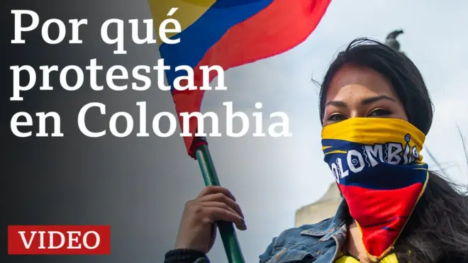 Manifestante en Colombia