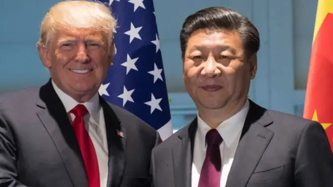 El presidente de EE.UU., Donald Trump y el presidente de China, Xi Jinping.