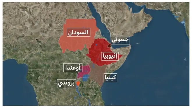الدول المجاورة لإثيوبيا والتي وقعت معها مصر على اتفاقيات مؤخراً