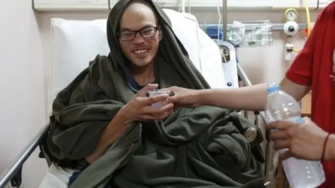 นายเหลียง เช็ง เยว่ อยู่ระหว่างพักรักษาตัวที่โรงพยาบาลนานาชาติแกรนดี ในกรุงกาฐมาณฑุ