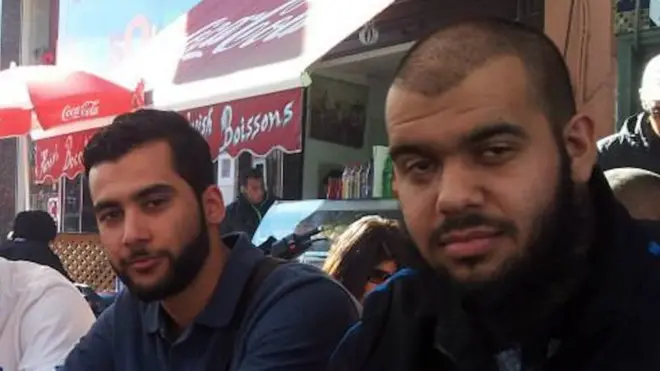 Zakariyya Elogbani (r), pictured with fellow former Westminster student, Ishak Mostefaoui, now also detained in Syria