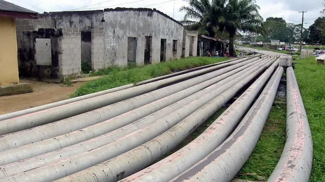 Pipeline wey dey run through Okrika, Niger delta