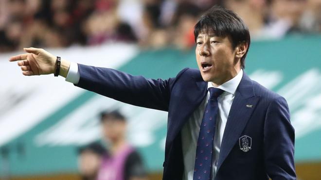 South Korea's coach Shin Tae-yong