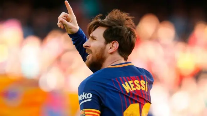 Leo Messi dey celebrate