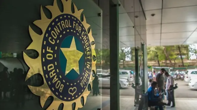 બીસીસીઆઈના લોગોનો ફોટોગ્રાફ