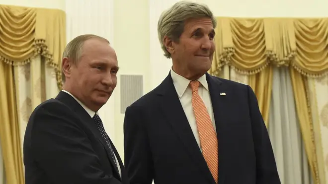 Vladimir Putin ve John Kerry