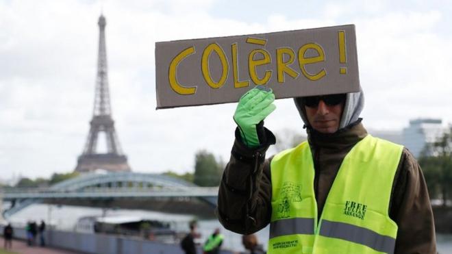 La protesta de los chalecos amarillos en Francia