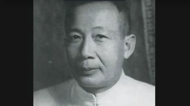 Đức vua Savang Vatthana trong một hình từ Bộ phim The Last King of Laos