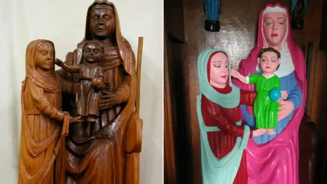 El antes y después de las figuras de restauración.