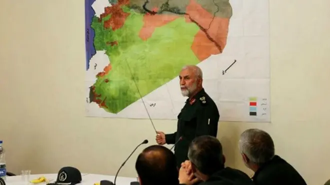 استدلال "امنیت ملی" یا "عمق استراتژیک " چنانکه مقامات ایران آن را در رابطه با جنگ سوریه مطرح می کنند اما تا حدی انحرافی و نیز مغالطه آمیز است/ سرتیپ همدانی از فرماندهان سپاه که در سوریه کشته شد