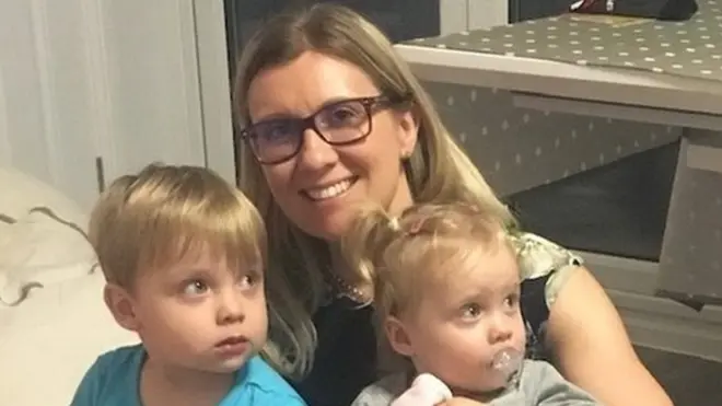 Ashley with two of her children