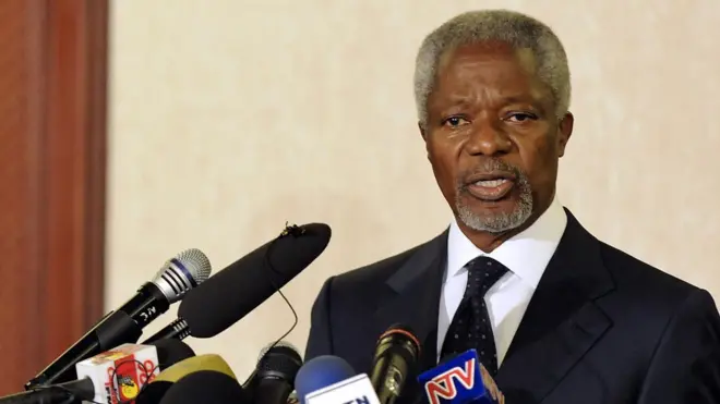 Annan alitoa mchango mkuwa kwa kuleta mapatano nchini Kenya baada ya ghasia zilizofuatia uchaguzi mkuu wa mwaka 2007.