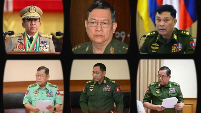 စစ်ခေါင်းဆောင်နဲ့ သူ့ရဲ့ပြည်ထဲရေးဝန်ကြီးတွေဖြစ်တဲ့ ဒုတိယဗိုလ်ချုပ်ကြီးတွေ