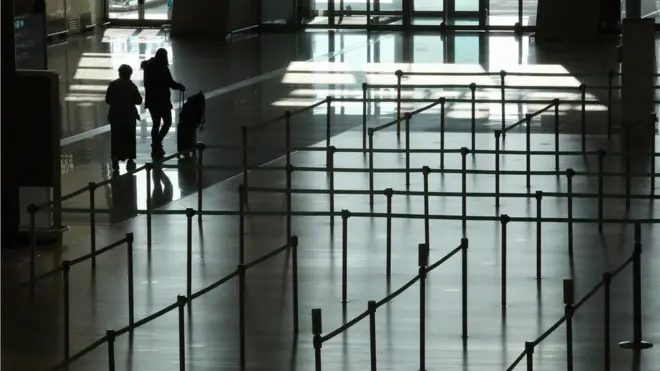 2일 썰렁한 인천국제공항 출국장.