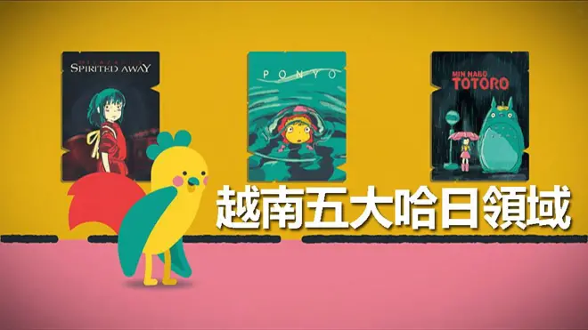 越南的五大哈日领域