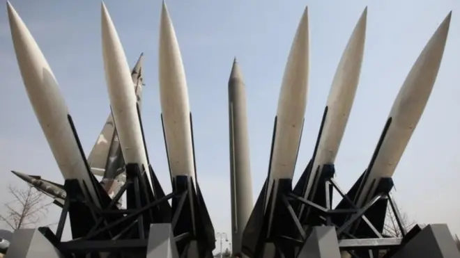 Rudal yang bersejarah untuk Korea Utara dan Selatan, disimpan di museum Seoul.