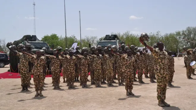 Des soldats nigérians à Maiduguri