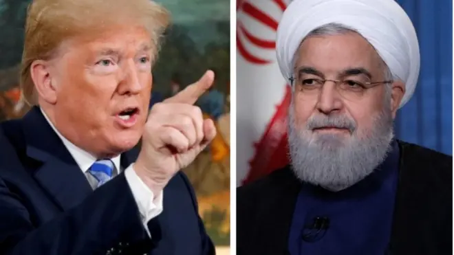 Trump and Rouhani collage