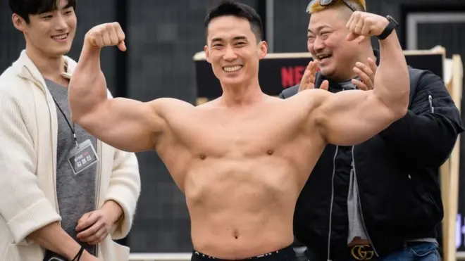 The contestants of Physical 100 posed for fans at the event in Seoul last weekend