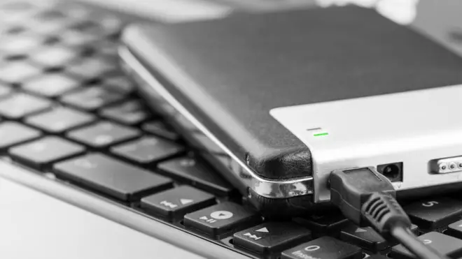 Un disco duro externo