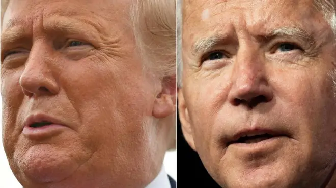 Los sondeos han dado hasta ahora ventaja al candidato demócrata, Joseph Biden. (I)