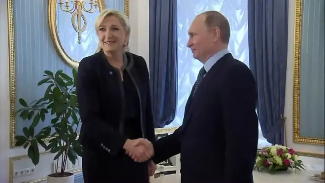 Путин на встрече с Ле Пен