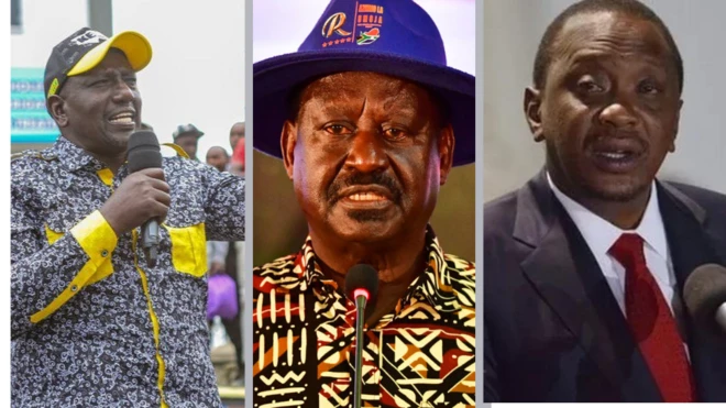 William Ruto, Raila Odinga and President Uhuru Kenyatta