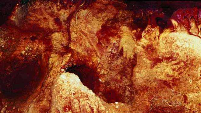 The dates suggest Neanderthals stencilled their hands by blowing red paint over them