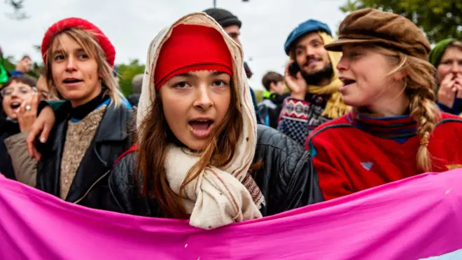 Extinction Rebellion protest in Amsterdam