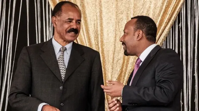 ፕረዚደንት ኢሰይያስን ቀዳማይ ሚኒስተር ኣቢይ ኣሕመድን