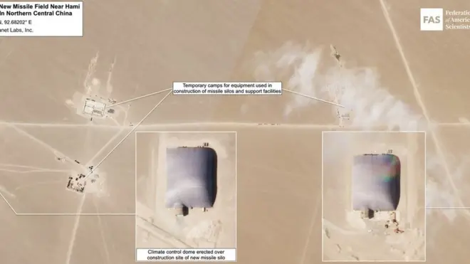 एफएएस ने ये भी कहा है कि अब तक कम से कम 14 साइलो पर गुंबददार कवर बनाए गए हैं और अन्य 19 साइलो के निर्माण की तैयारी में मिट्टी को साफ किया गया है.