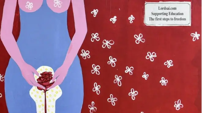 Mural koji govori o menstruaciji, koja je i dalje tabu u Indiji