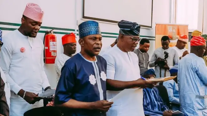 Awọn alaga ijọba ibilẹ ni Ọyọ pẹlu Abiọla Ajimọbi