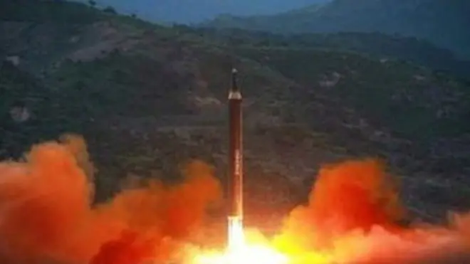 The rocket is thought to be a powerful intermediate-range missile