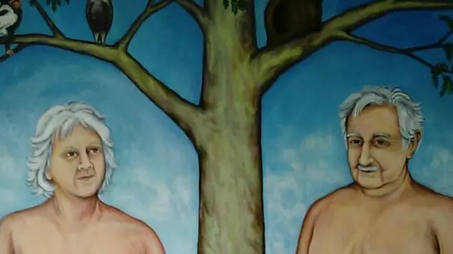 El cuadro titulado "Génesus Uruguay" estuvo en exhibición cuatro días en la galería de Diana Saravia, en Montevideo.