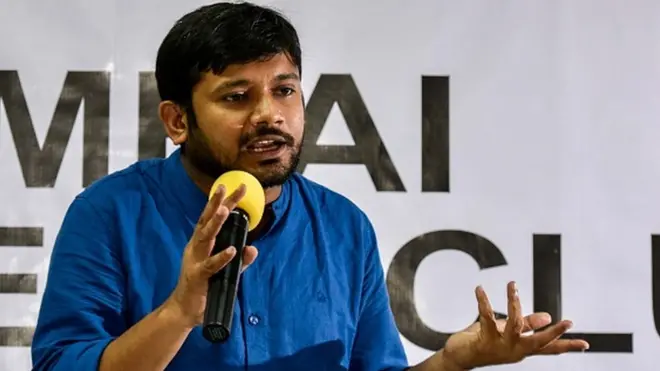 جواہر لال نہرو یونیورسٹی کے سابق سٹوڈنٹ لیڈر کنہیا کمار مودی سرکار کے خلاف تقاریر کیا کرتے تھے