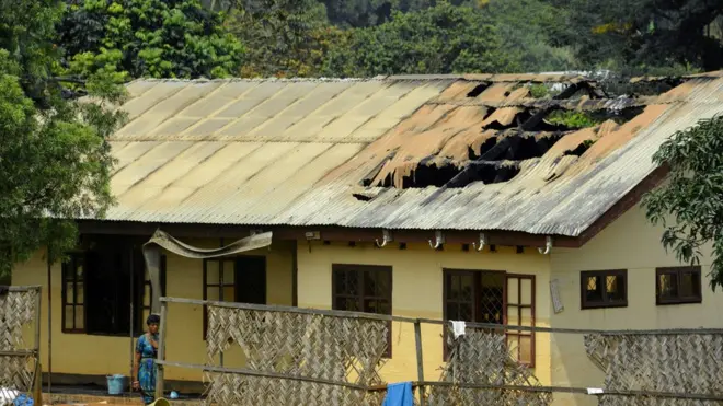 Le dortoir incendié d'une école à Bafut au Cameroun (archives)
