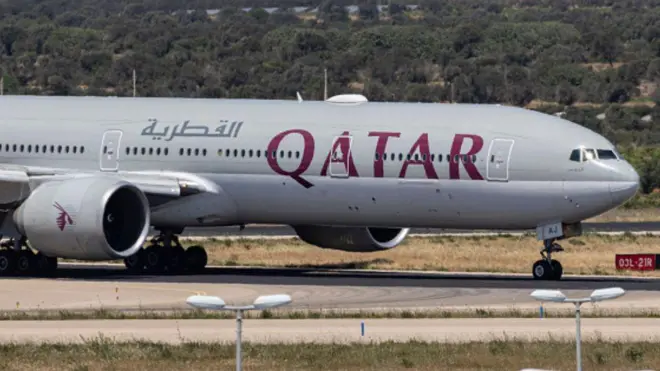 Qatar Airways Boeing 777-300ER passenger airplane 