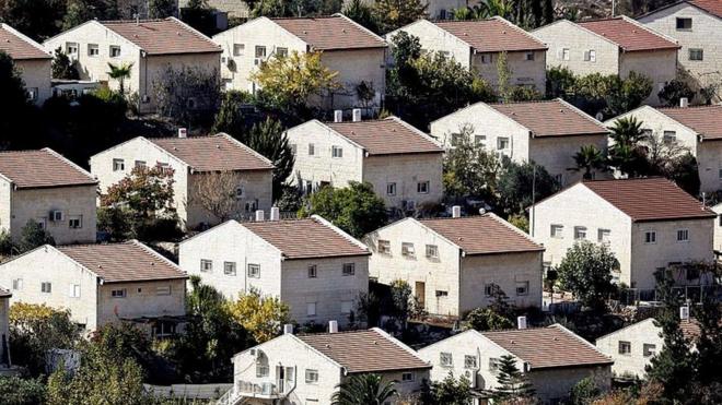 A general view of houses in the settlement of Ofra in the Israeli-occupied West Bank