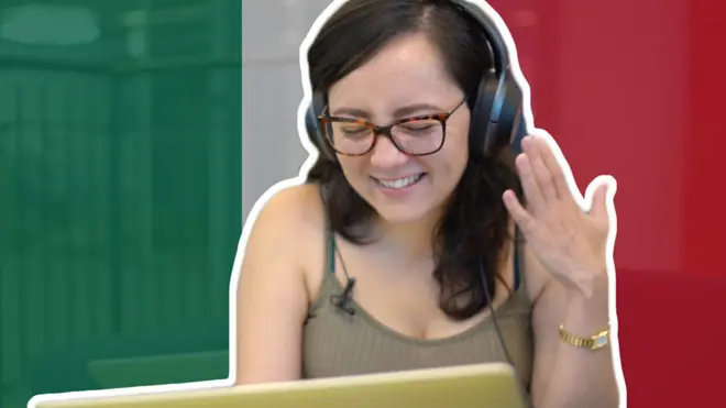 Composición con bandera mexicana