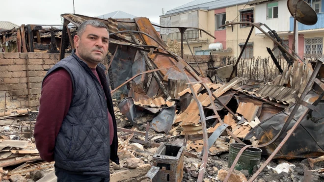 Loğman Sadıqovun evindən əsar-əlamət qalmayıb